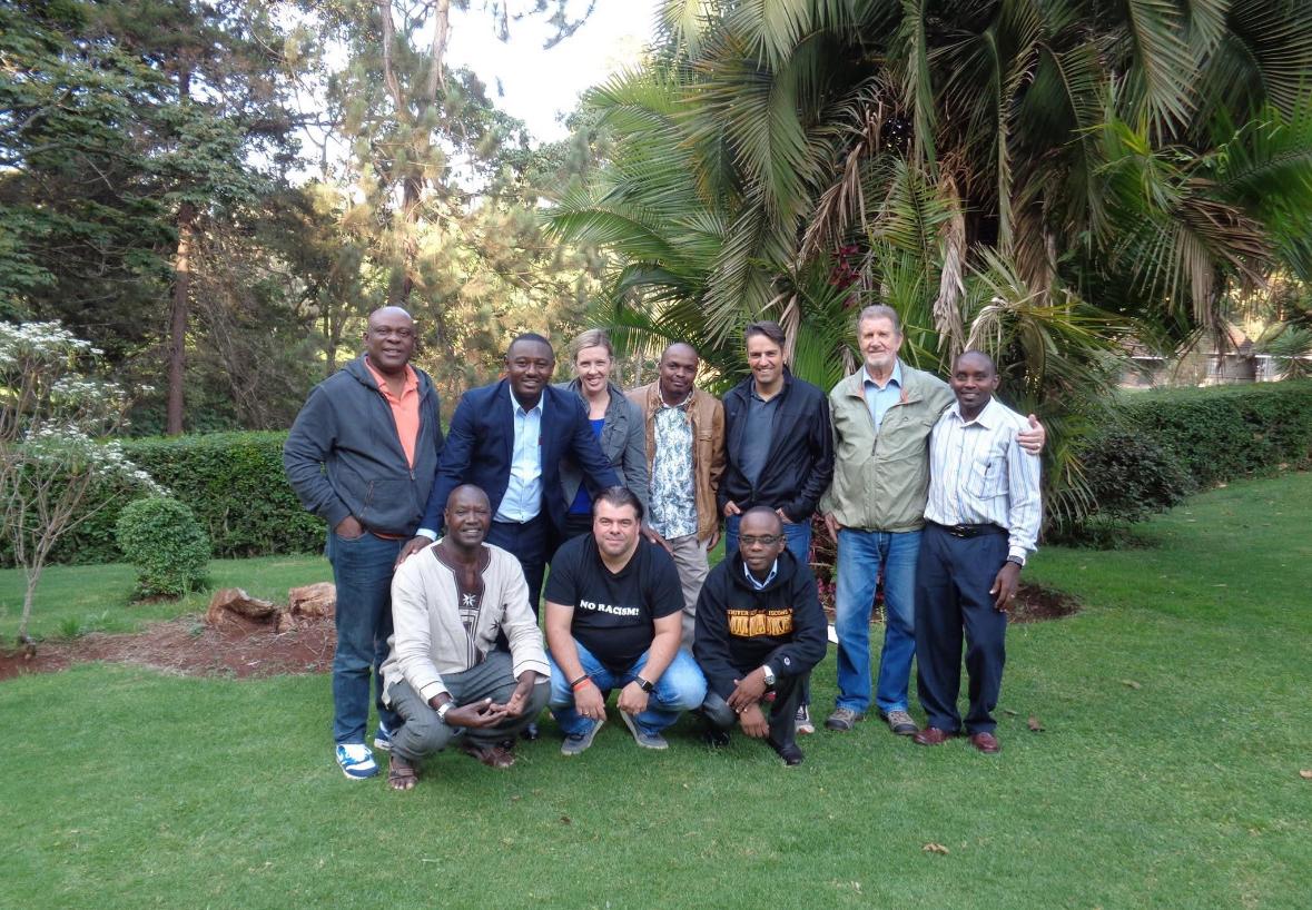 Founders of SPEC in September 2016 at the Thayu (peace) resort in Limuru, Nairobi